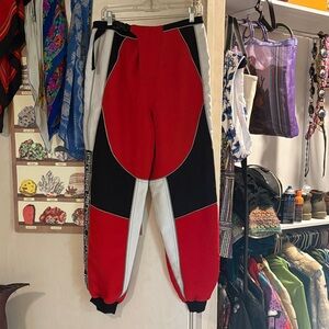 IAMGIA Red and Black Colorblock Pants